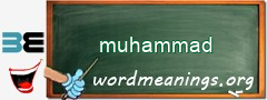 WordMeaning blackboard for muhammad